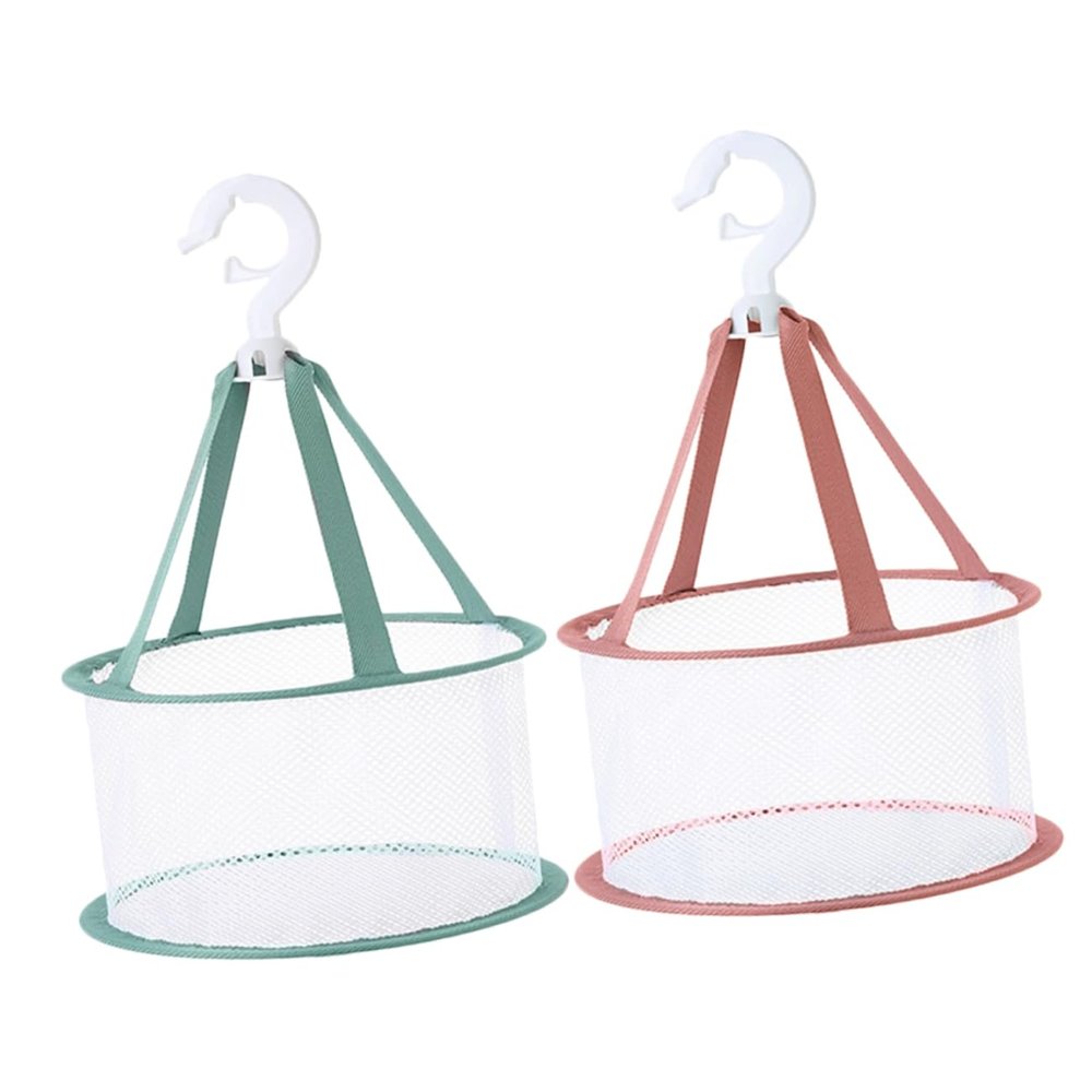 BUGUUYO 2pcs Makeup Puff Drying Basket Breathable Mesh Rack for Fast Drying Cosmetic Sponges and Brushes Mini Ventilated Organizer for Home and Travel Lotus Matcha Green