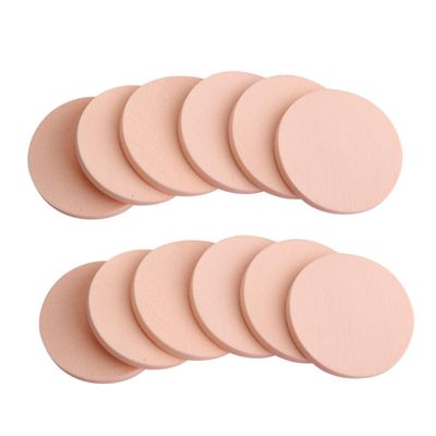 Beatifufu 24pcs Dual-sided Makeup Sponges for Wet and Dry Use Comfortable Latex Round Powder Puff Set for Cream and Liquid Foundation Application Bag