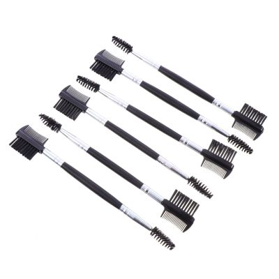 Baluue 6pcs Double Head Eyebrow Comb Brush Wide Tooth Lash Comb for Eyebrow Makeup