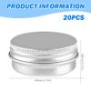 20Pcs Lip Balm Containers 20ml Aluminum Jar Tin Reusable  Refillable Small Tins with Screw Caps Travel Sized Sample Containers for Cosmetic, Cream, Lip Balm Containers view 3