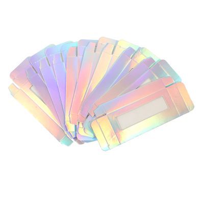 Baluue 20pcs Glitter Eyelash Storage Box Half-transparent Eyelash Organizer for Travel Durable Cosmetic Holder Lightweight False Lash Case View Design for Easy Access