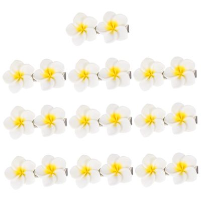 Baluue 10pcs Hawaiian Style Flower Hairpins for Women Hair Barrettes Smooth Surface Hair Clips for Daily Use and Special Occasions