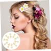 Baluue 10pcs Hawaiian Style Flower Hairpins for Women Hair Barrettes Smooth Surface Hair Clips for Daily Use and Special Occasions view 3