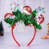Sinalty Light up Christmas Snowflake Headbands LED Xmas Red Hat Hairbands Glitter Green Festival Headpiece for Women and Girls (Red) view 1