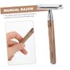TOVINANNA Double-sided Safety Razor with Bamboo Handle Manual Beard Shaving Tool for Men Vintage Shaver for Smooth Shaving at Home Barbershops Durable Skin-friendly Design view 3