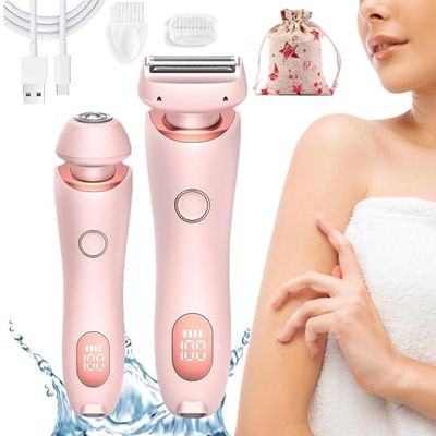 Shaver for Women, 2 In 1 Electric Shaver Razors for Women (Pink)