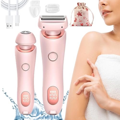 Shaver for Women, 2 In 1 Electric Shaver Razors for Women (Pink)