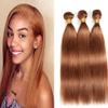 10 12 14 Inch Brown Bundles Straight Human Hair Color 30 Human Hair Straight Bundles Brown Human Hair Brazilian Hair Weave Bundles Dark Brown Straight Human Virgin Hair Extensions view 1