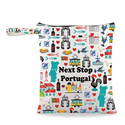 JXGZSO Portugal Travel Gift Next Stop Portugal Cosmetic Zipper Bag Portugal Travel Pouch Portugal Vacation Makeup Bag