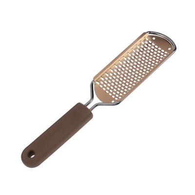 Beatifufu 1pc Stainless Steel Foot File Exfoliator Callus Remover Dead Skin Scrub for Men Women Portable Smooth Foot Care Tool