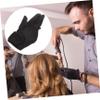Beatifufu Insulative Finger Glove for Hairdressing Three-finger Design Comfortable and for Styling Curling and Straightening Hair Salon Home Use Black view 2