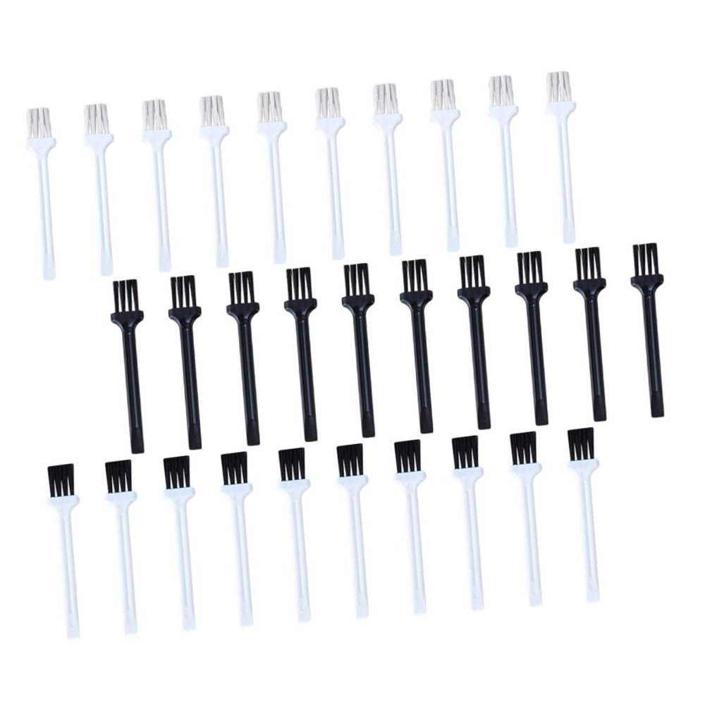 MERRYHAPY 60pcs Portable Keyboard Cleaner Brush Electric Shaver and Laptop Dust Brush for Cleaning Keyboards Circuit Boards Usb Ports and More Black White Black White
