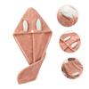 Baluue 2pcs Dry Hair Cap Heat Cap Pink Bunny Ears Funny Hat Head Coverings for Women Hair Drying Hat view 3