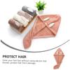 Baluue 2pcs Dry Hair Cap Heat Cap Pink Bunny Ears Funny Hat Head Coverings for Women Hair Drying Hat view 4