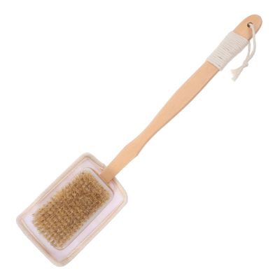 Anneome Long Handle Body Scrub Brush Bath Shower Exfoliating Brush Eco-Friendly Loofah Soft Bristles Comfortable for Skin