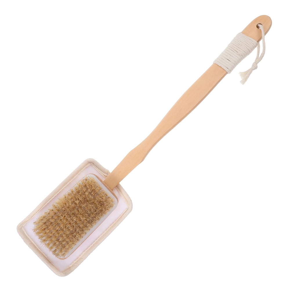 Anneome Long Handle Body Scrub Brush Bath Shower Exfoliating Brush Eco-Friendly Loofah Soft Bristles Comfortable for Skin