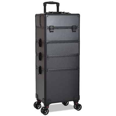 DRMEE Rolling Salon Tray, Cosmetic Case Makeup Case Rolling Beauty Salon Case Professional Makeup Case Organiser Beauty Rollling Trolley Box Salon Tray Cart