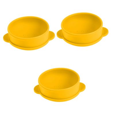 minkissy 3pcs - Silicone Wax Melting Bowl Non-stick Inner Pot for Wax Heater Compact Design for Easy Storage and Use Yellow Bowl Accessory