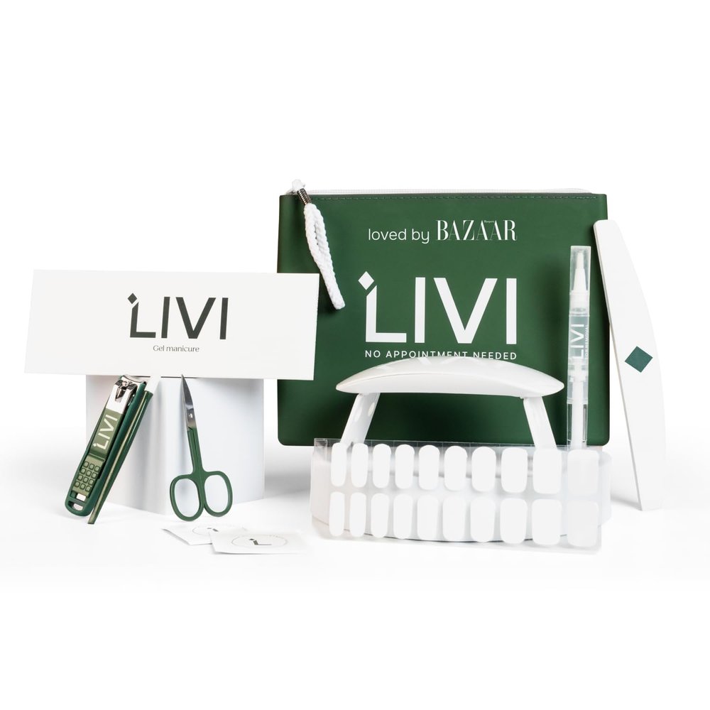 Livi Gel Manicure System with UV Light Full Mani Kit with 40 Nail Stickers, UV Light & Mani Tools for Salon-Quality Nails at Home, Easy-to-Use DIY Starter Gel Polish Set (Not Everyone Can Be Me, XO)