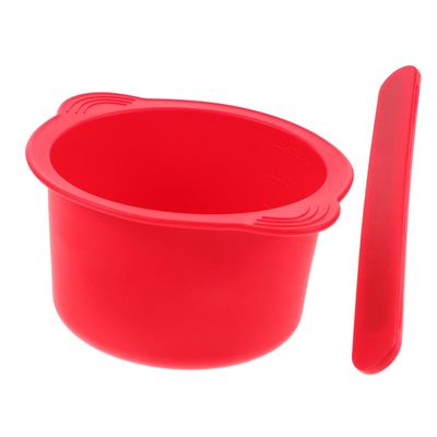 HAPINARY 2sets Silicone Wax Warmer Bowls Stirring Sticks High-temperature Resistant Replacement Liner for Hair Removal Non-stick Design Capacity