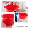 HAPINARY 2sets Silicone Wax Warmer Bowls Stirring Sticks High-temperature Resistant Replacement Liner for Hair Removal Non-stick Design Capacity view 3