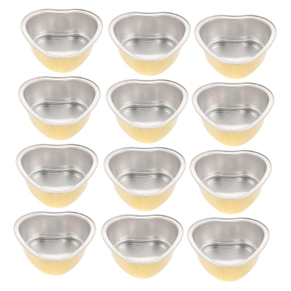 NOLITOY 12pcs Aluminum Foil Melting Wax Bowls for Diy Candle Making Nonstick Wax Warmer Bowls High-temperature Resistant Waxing Supplies for Hair Removal and Crafts