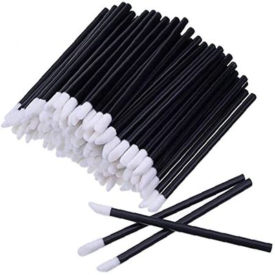 100PCs Lip Brushes Lipstick Gloss Wands Applicator Lipstick Tester Lash Brush Makeup Tool -Black Stylish