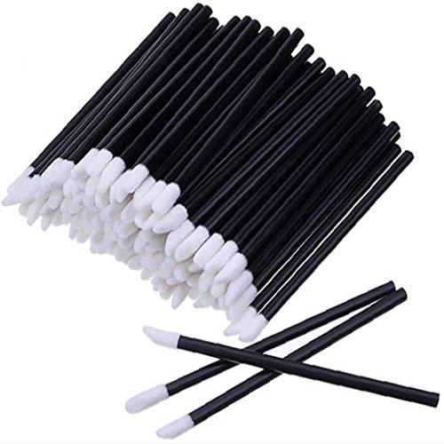 100PCs Lip Brushes Lipstick Gloss Wands Applicator Lipstick Tester Lash Brush Makeup Tool -Black Stylish