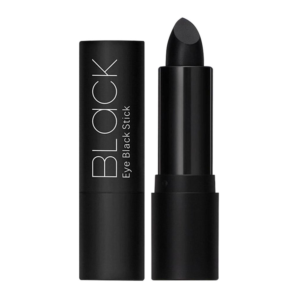 2 Pieces Halloween Black Matte Lipstick, Black Lip Face Body Paint Stick, Cream Eye Black Stick, Waterproof Long Lasting Lip Balm for Women, Eye Black Stick for Sports Party Clowns