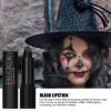 2 Pieces Halloween Black Matte Lipstick, Black Lip Face Body Paint Stick, Cream Eye Black Stick, Waterproof Long Lasting Lip Balm for Women, Eye Black Stick for Sports Party Clowns view 2