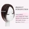 forfeels Human Hair Topper Chestnut Brown Color Topper For Women With Thinning Hair Clip In Bangs Real Human Hair Straight Wiglets Hairpieces For Solve Slightly Hair Lossing And Cover Gray view 2