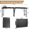 DAMGOLOZA 71in Portable Massage Table Lash Bed 2 Section Adjustable Spa Bed Lightweight Salon Table with Non-Woven Bag and Removable Headrest for Spa Footmassage Facial Salon Tattoo view 2
