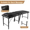 DAMGOLOZA 71in Portable Massage Table Lash Bed 2 Section Adjustable Spa Bed Lightweight Salon Table with Non-Woven Bag and Removable Headrest for Spa Footmassage Facial Salon Tattoo view 3