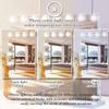 THEKLA 24 x 32 Inch Hollywood Light Vanity Mirror with 24 Bulbs Adjustable 3 Color Lights 32" Vanity Lighted Mirror for Bathroom Bedroom Wall Vanity Makeup Table Mirrors with Lights Base X10 Magnifier view 2