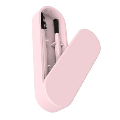 MERRYHAPY Pink Silicone Eyelash and Eyebrow Brush Set Portable Reusable Makeup Grooming Tool for Daily Eyelash Combing and Brow Shaping Travel and Beauty Salons