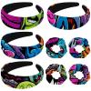 IEDHFNGDBFV 4 PCS Dental Scribble Headbands and Scrunchie for Women, Polyester Wide Headbands Hair Band Fashion Non-Slip Hair Hoop for Women Girls Hair Accessories view 1