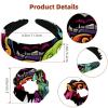 IEDHFNGDBFV 4 PCS Dental Scribble Headbands and Scrunchie for Women, Polyester Wide Headbands Hair Band Fashion Non-Slip Hair Hoop for Women Girls Hair Accessories view 3