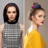 IEDHFNGDBFV 4 PCS Dental Scribble Headbands and Scrunchie for Women, Polyester Wide Headbands Hair Band Fashion Non-Slip Hair Hoop for Women Girls Hair Accessories view 4