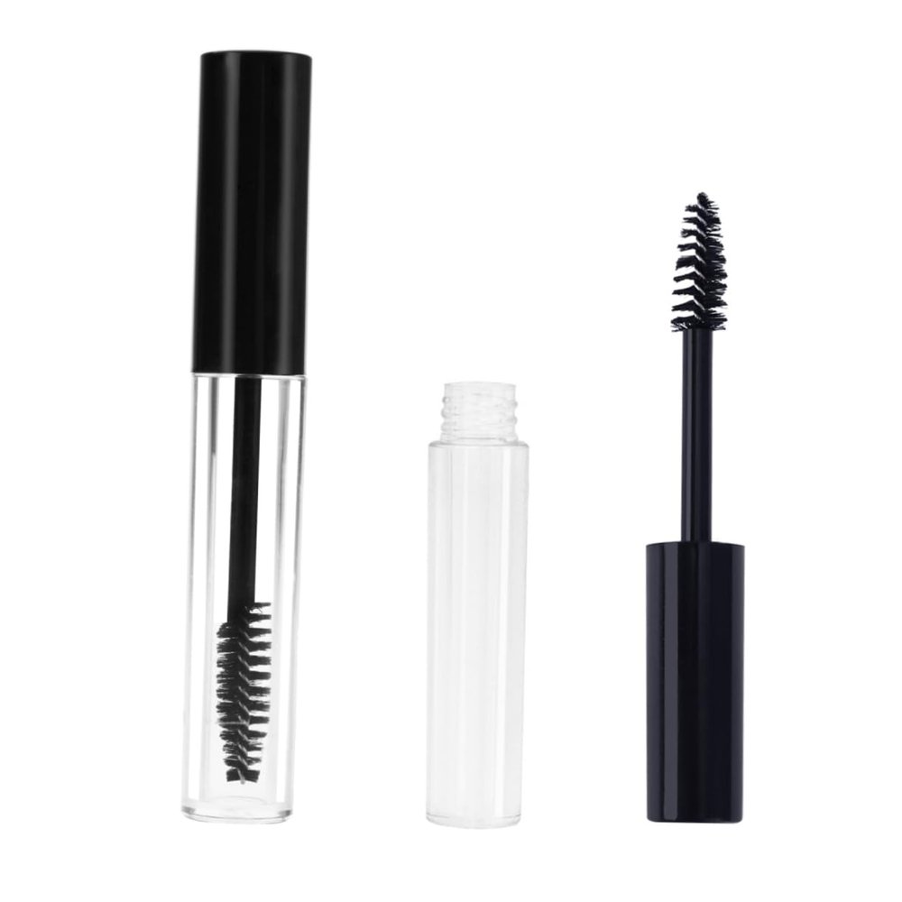 Beatifufu 2pcs Empty Eyelash Tube Large Small Cream Bottle for Mascara Eyelash Cream Storage Convenient Brush Lid for Eye Makeup Refinement