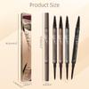 2PCS Microblading Eyebrow Pen, 2024 New 2 in 1 Dual Ended Eyebrow Pencils, Waterproof 3D Microblading 4 Fork Tip Eyebrow Pencil, Magic Eyebrow Pencil 4 Fork Tip for Natural (Grey) view 3