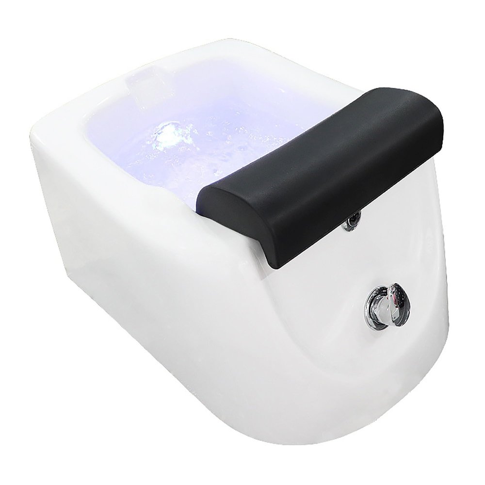 Acrylic Deep Foot Spa Pedicure Chair Bowl,Relaxing Footbath Soaker with Foot Rest and Massage for Ultimate Nail Care Experience