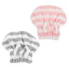 Anneome 2pcs Microfiber Hair Drying Turban Wraps Ultra Absorbent Quick-dry Hair Towel Hat for Women Lightweight and Compact for Travel for Curly and Long view 1