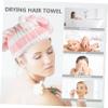 Anneome 2pcs Microfiber Hair Drying Turban Wraps Ultra Absorbent Quick-dry Hair Towel Hat for Women Lightweight and Compact for Travel for Curly and Long view 3