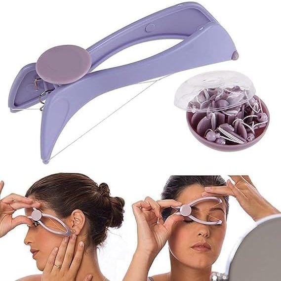 Threading Machine for Women, Eyebrow Face and Body Hair Threading and Removal System kit Tweezers for Eyebrows, Threading Tool, Threading Machine for