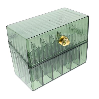 Anneome Transparent Lipstick Organizer Box Capacity Makeup Storage for Dressing Table User-friendly Design for Home Use Dustproof and Practical Lipstick Holder Elegant Green