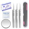 Blackhead Remover - Professional Facial Blackhead Tweezers, Stainless Steel Tool Set, Blackhead/Pimple Extracto (3PCS) view 1
