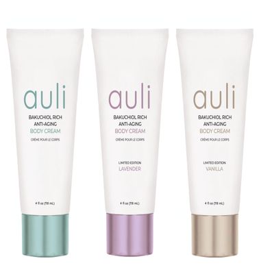 Auli Skin Bakuchiol Rich Body Cream Trio, 4 fl oz each