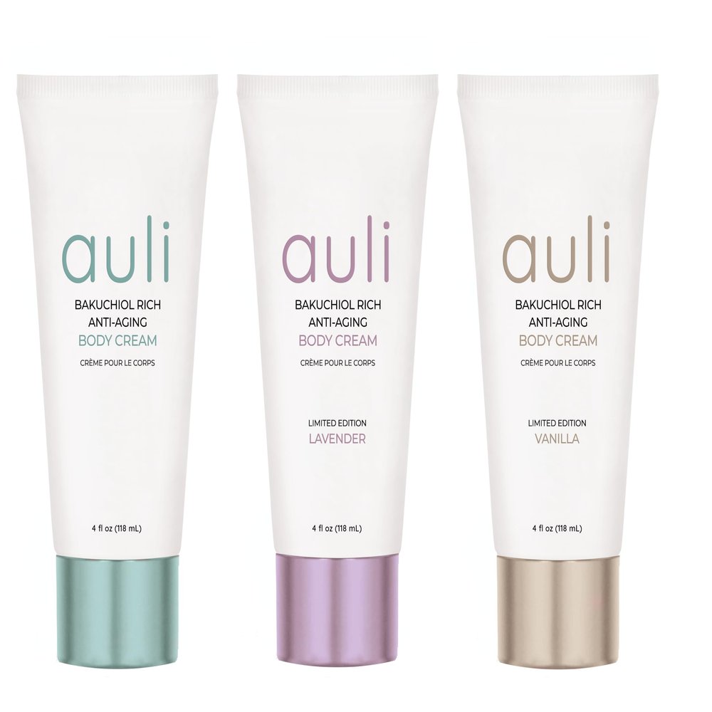 Auli Skin Bakuchiol Rich Body Cream Trio, 4 fl oz each