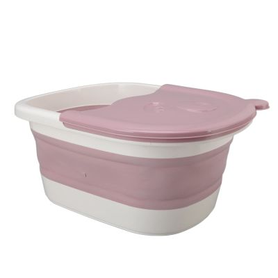 Foot Soaking Tub, Nail Soaking Bowl Pedicure Bowl with Extra High Wall Design Foldable Foot Washing Basin, Plastic Foot Soaking Tub, Multifunction Foot Bath Bucket for Soaking