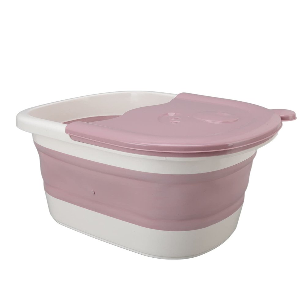 Foot Soaking Tub, Nail Soaking Bowl Pedicure Bowl with Extra High Wall Design Foldable Foot Washing Basin, Plastic Foot Soaking Tub, Multifunction Foot Bath Bucket for Soaking